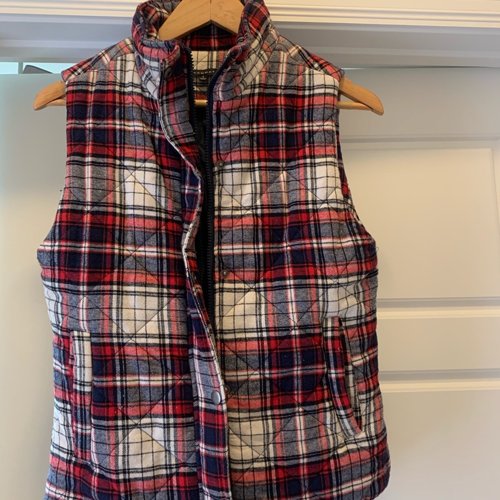 Plaid winter vest